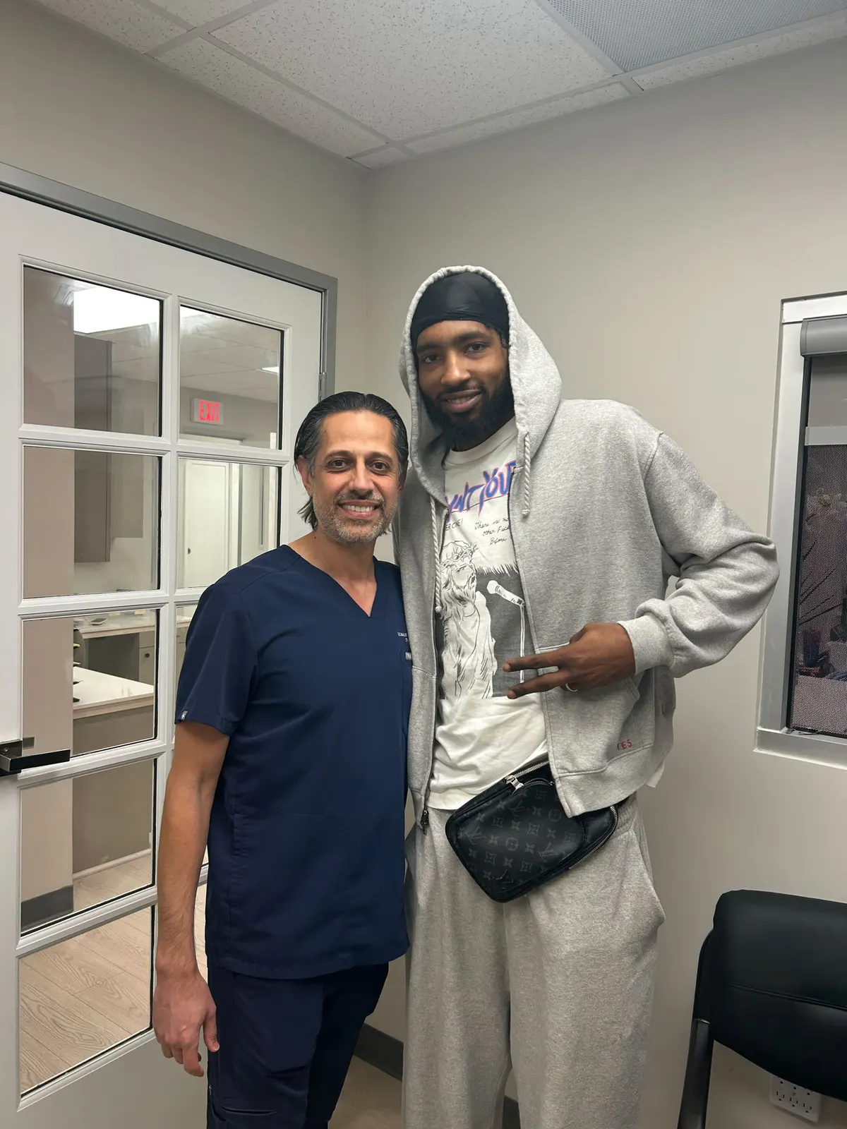 Dr. Hanasab with LA Clippers players