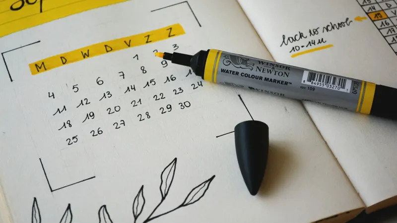 Desk planner and calendar used to schedule dental appointments before insurance benefits reset